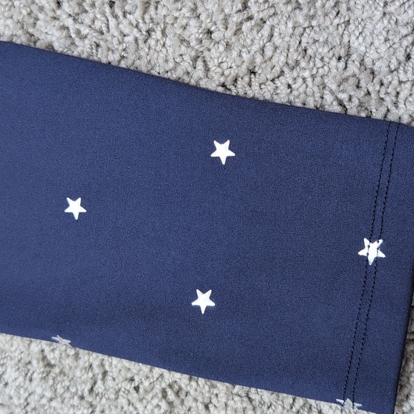 Beach Riot Sport Cara Star Studded Leggings Navy Blue Silver Stud Stars Size Med - Picture 7 of 12